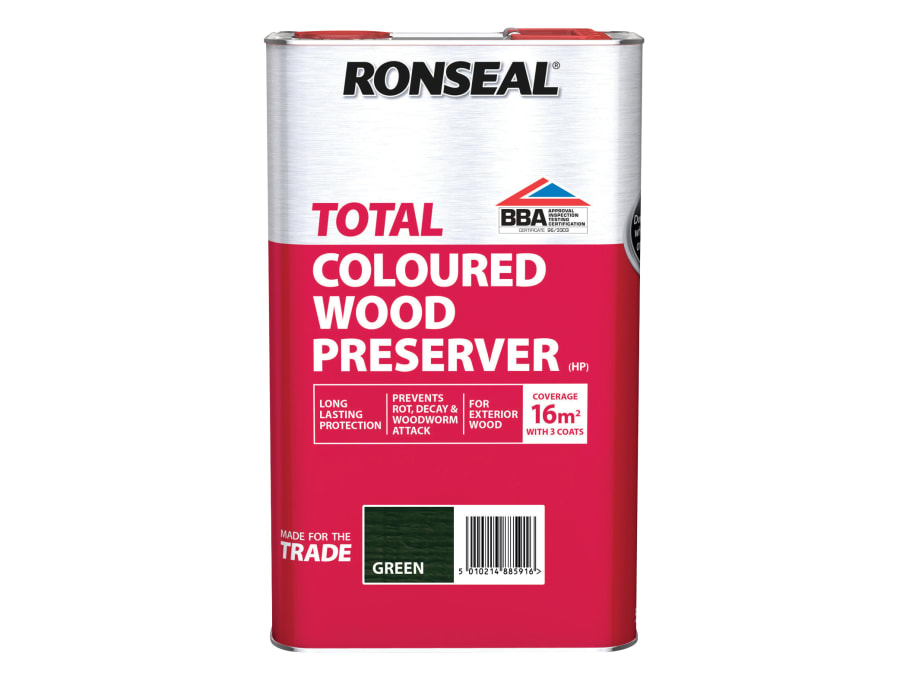 Ronseal 38591 Trade Total Wood Preserver Green 5 Litre