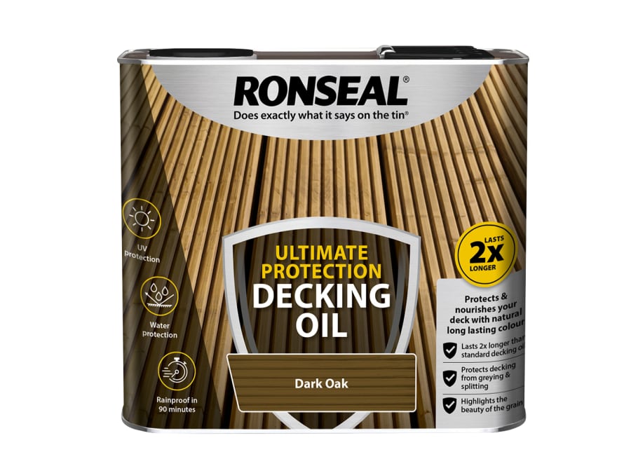 Ronseal 37295 Ultimate Protection Decking Oil Dark Oak 5 Litre