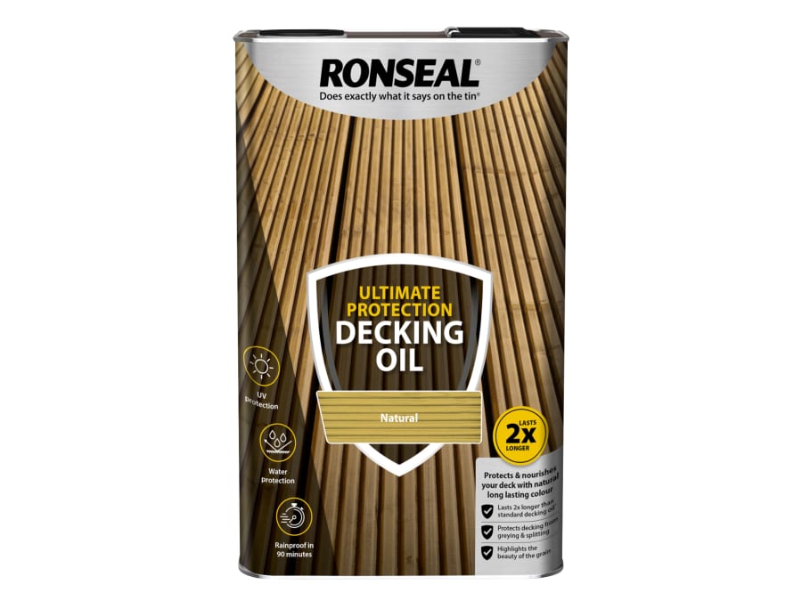 Ronseal 37297 Ultimate Protection Decking Oil Natural 5 Litre