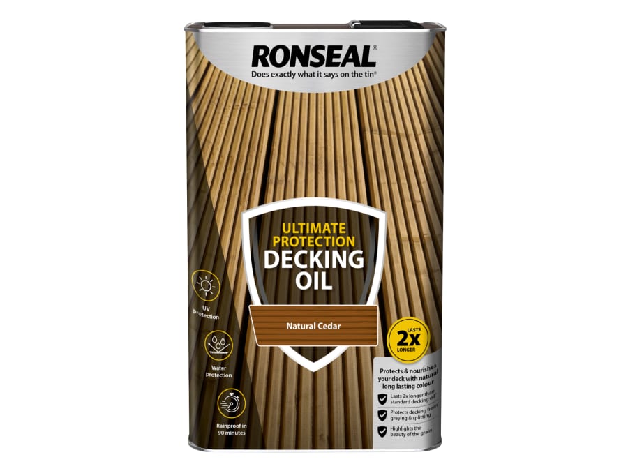 Ronseal 37298 Natural Cedar Decking Oil 5 Litre