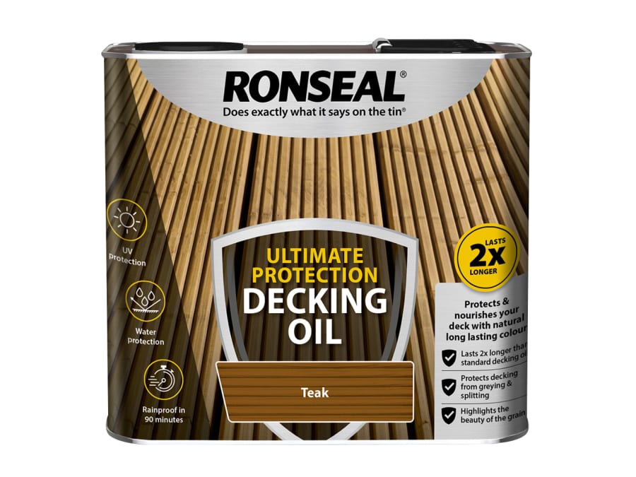 Ronseal 36939 Ultimate Protection Decking Oil Teak 2.5 Litre