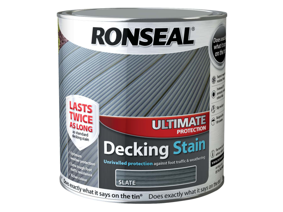 Ronseal 36913 Ultimate Protection Decking Stain Slate 2.5 Litre