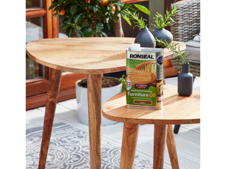 Ronseal 37356 Natural Hardwood Garden Furniture Oil 1 Litre