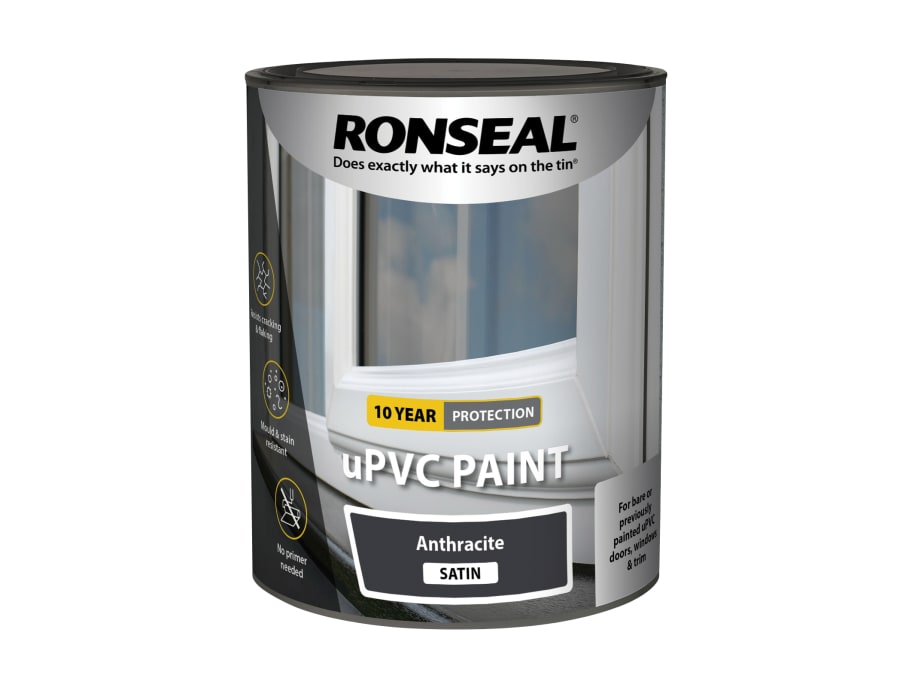Ronseal 39391 Anthracite Satin uPVC Paint 750ml