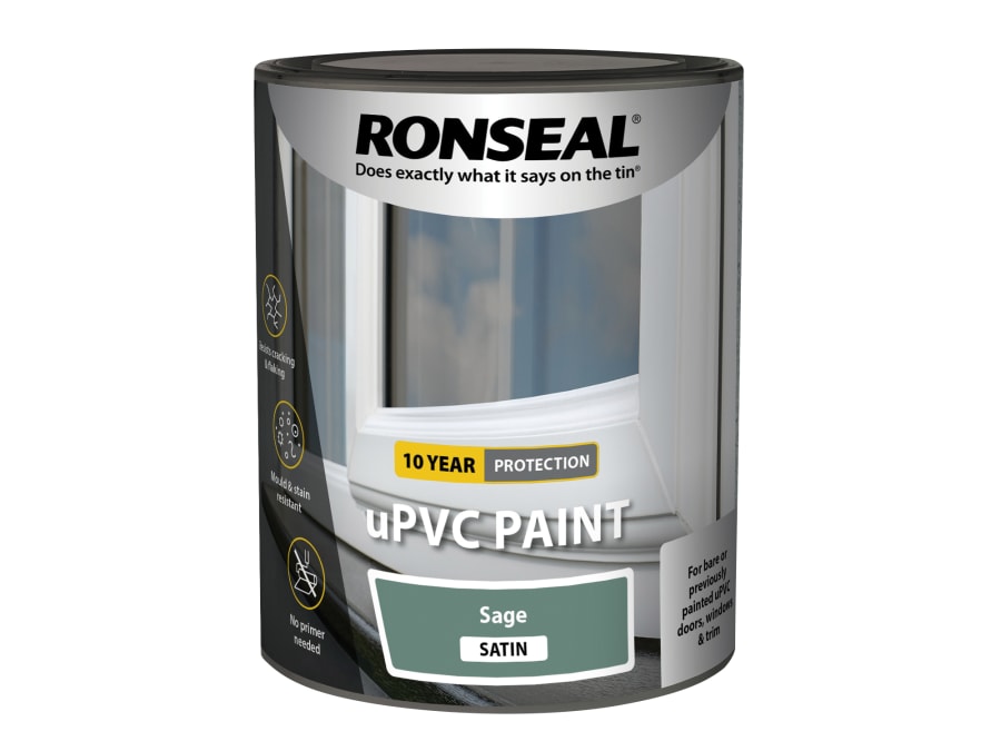 Ronseal 39389 Sage Satin uPVC Paint 750ml