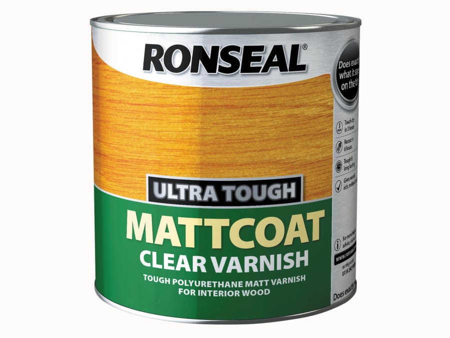Ronseal 34763 Ultra Tough Mattcoat Clear Varnish 2.5 Litre
