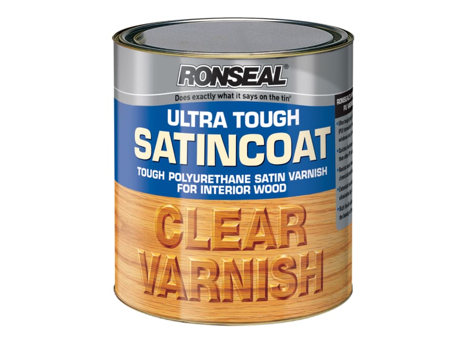 Ronseal 09055 Ultra Tough Internal Clear Satin Varnish 750ml