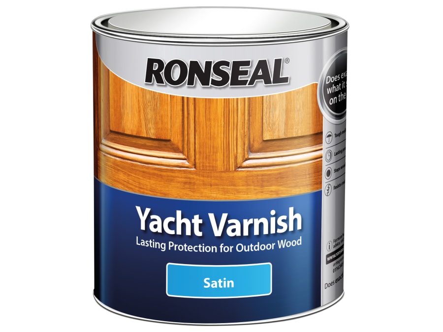 Ronseal 30244 Exterior Yacht Varnish Satin 1 Litre