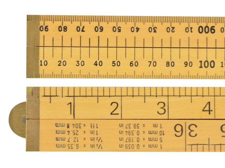 R.S.T. RSR073 1m Wooden Folding Rule
