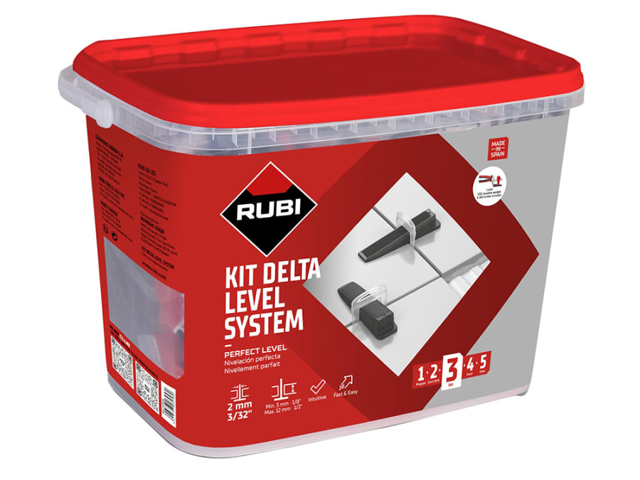 Rubi Tiling Tools Rubi 03958 Delta Level System Kit