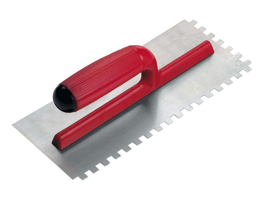 Rubi Tiling Tools Rubi 25906 PRO Steel Notched Trowel 11 x 4in x 3/8in Notch