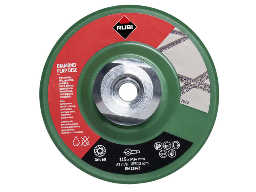 Rubi Tiling Tools Rubi 32921 Diamond Flap Disc 115mm