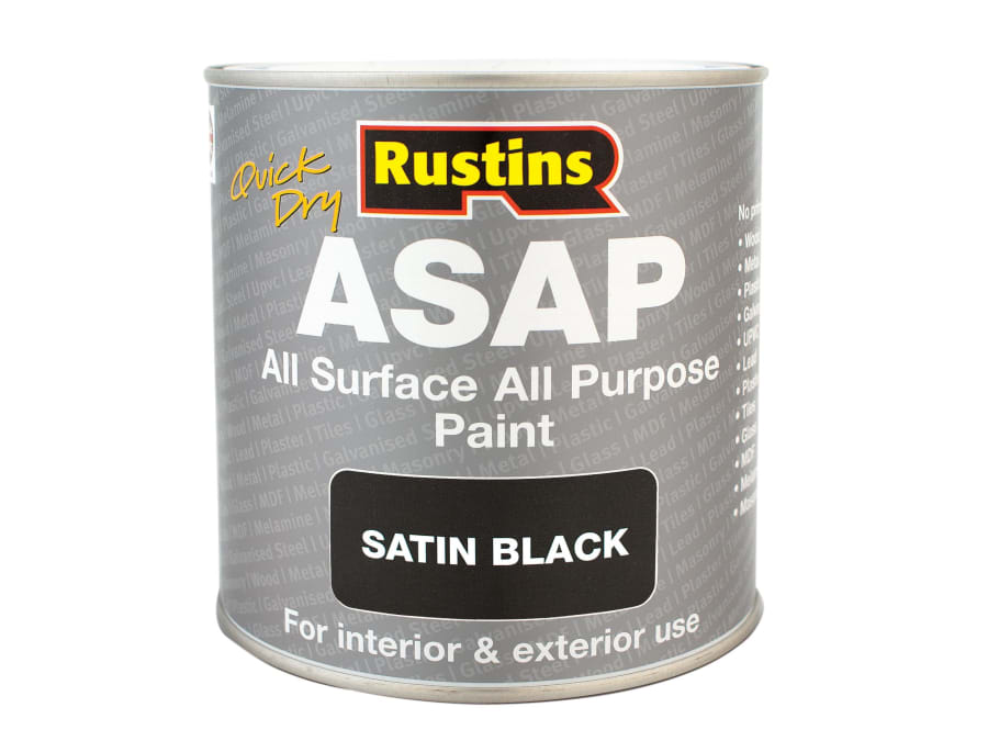 Rustins ASAPBL500 Black Paint 500ml