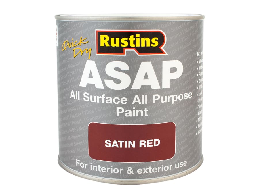 Rustins ASAPRD500 Paint Red 500ml