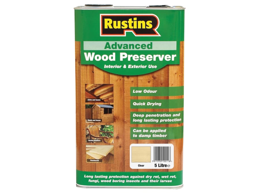 Rustins AWCL5000 Advanced Wood Preserver Clear 5 Litre