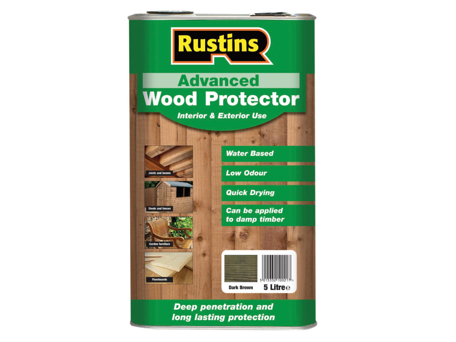 Rustins AWDB5000 Advanced Wood Preserver Dark Brown 5 Litre