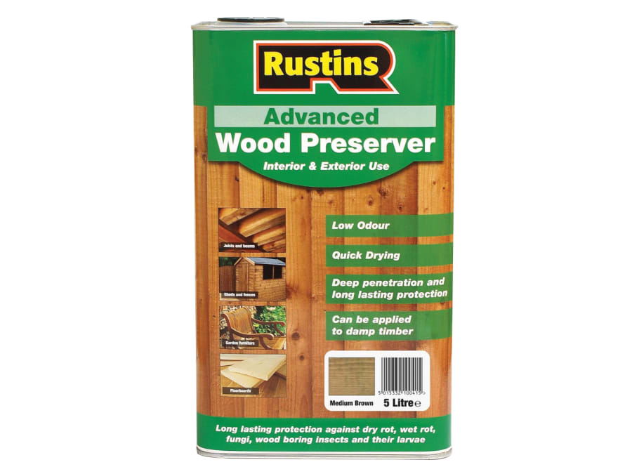 Rustins AWMB5000 Advanced Wood Preserver Mid Brown 5 Litre