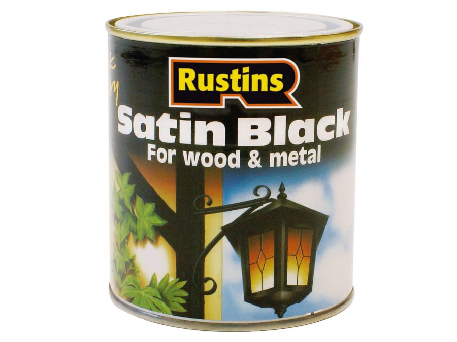Rustins SATB2500 2.5L Satin Black Quick Drying Paint