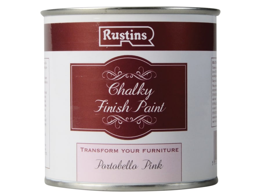 Rustins CHAPP250 Chalky Finish Paint Portobello Pink 250ml