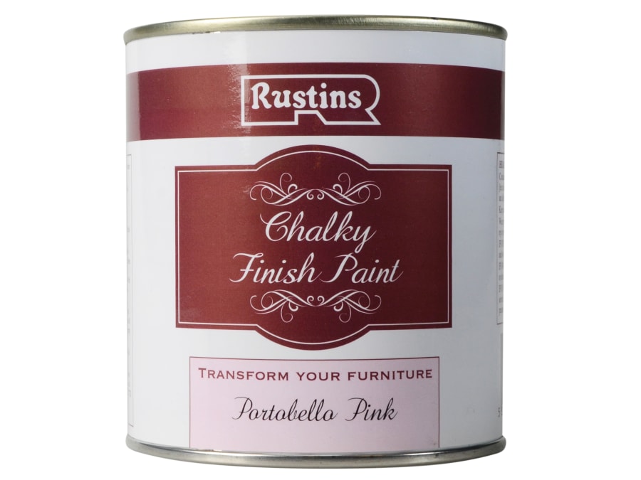 Rustins CHAPP500 Chalky Finish Paint Portobello Pink 500ml