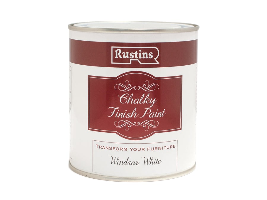 Rustins CHAPW250 Chalky Finish Paint Windsor White 250ml