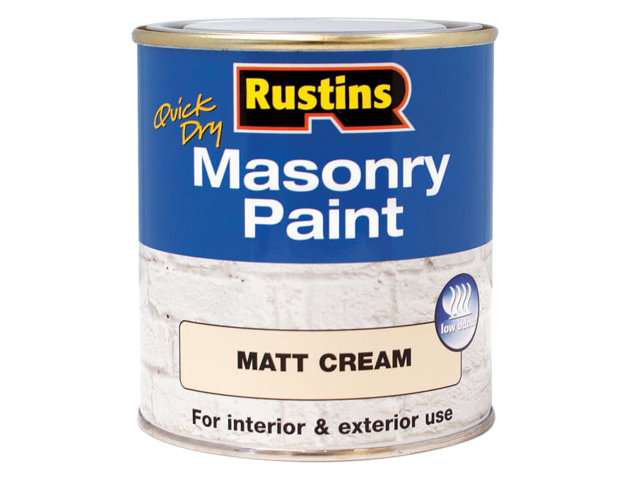 Rustins MASPC250 Quick Dry Masonry Paint Matt Cream 250ml
