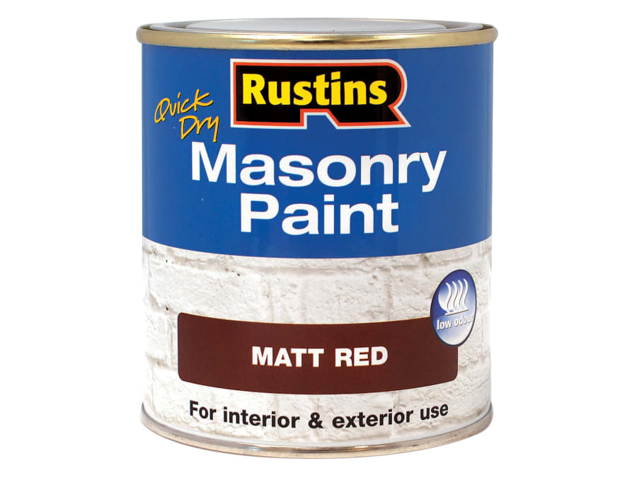 Rustins MASPR250 Quick Dry Masonry Paint Matt Red 250ml