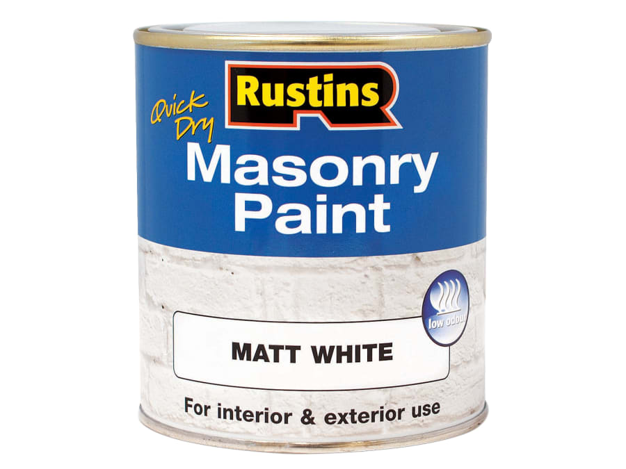 Rustins MASPW250 Quick Dry Masonry Paint Matt White 250ml