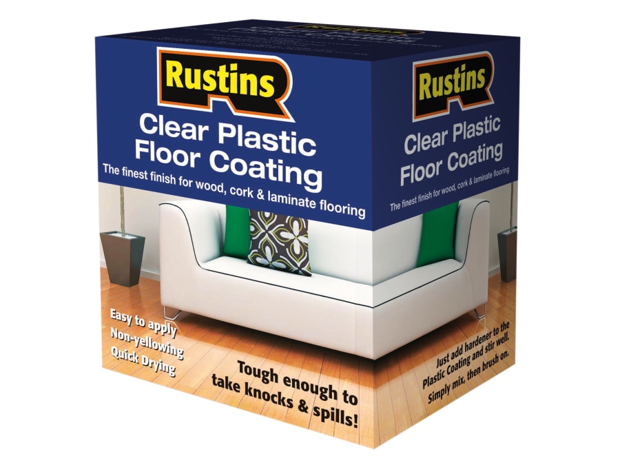 Rustins PCFK4000 Clear Plastic Floor Coating Kit Gloss 4 Litre