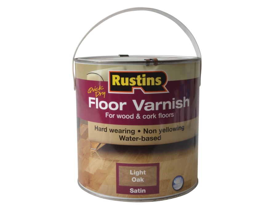 Rustins AFLO2500 Quick Dry Floor Varnish Light Oak 2.5L