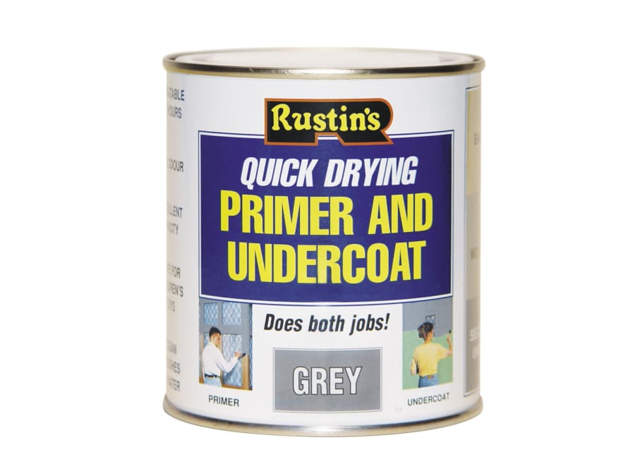 Rustins GYPU1000 Quick Dry Primer & Undercoat Grey 1 Litre
