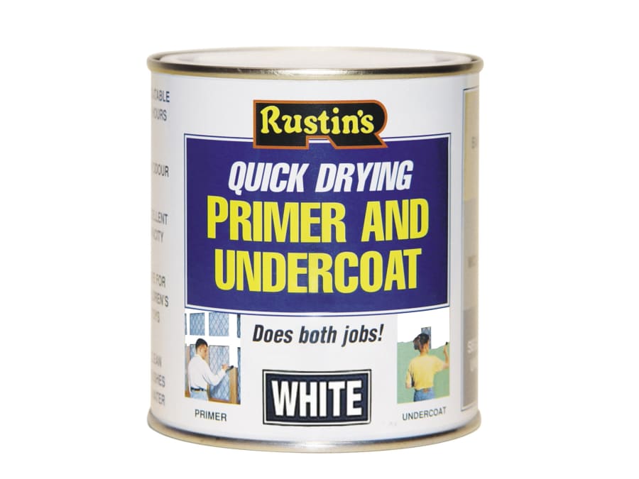 Rustins WHPU1000 Quick Dry Primer & Undercoat White 1 Litre