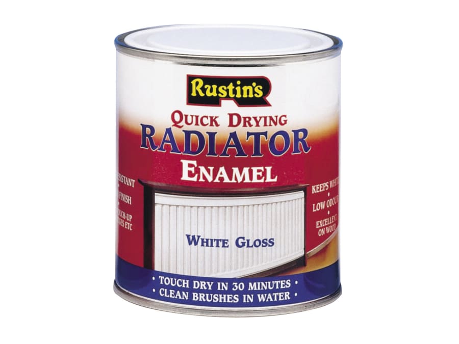 Rustins RADG500 Quick Dry Radiator Enamel Gloss White 500ml