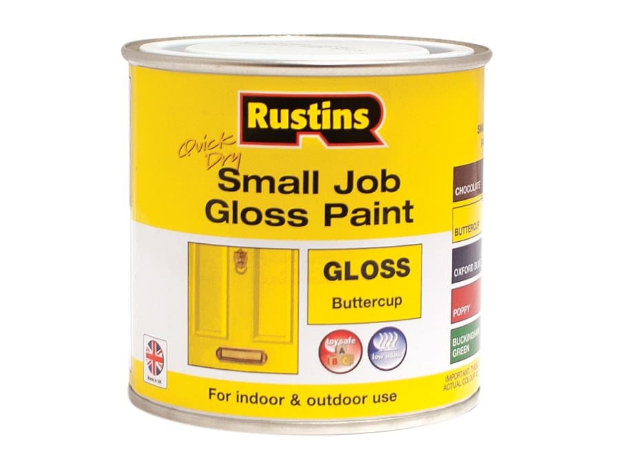 Rustins GPBUW250 Quick Dry Gloss Paint Buttercup 250ml