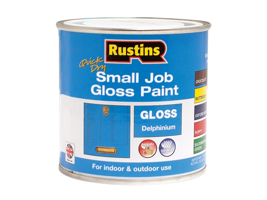 Rustins GPDEW250 Quick Dry Gloss Paint Delphinium 250ml