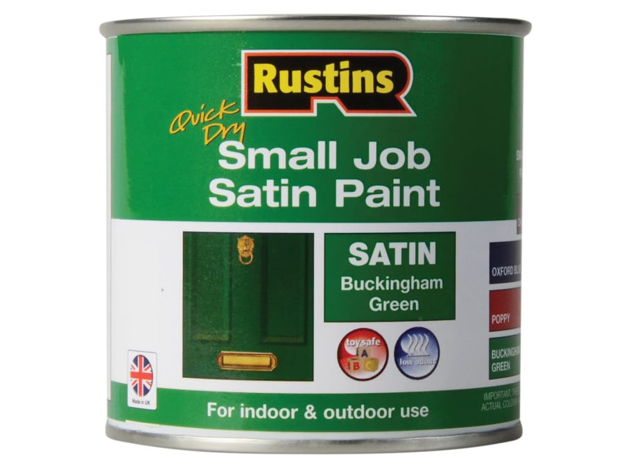 Rustins SPBGW250 Quick Dry Satin Paint Buckingham Green 250ml