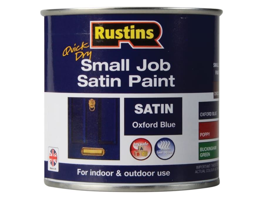 Rustins SPOBW250 Quick Dry Satin Paint Oxford Blue 250ml