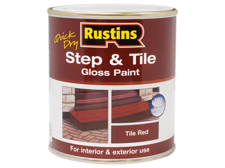 Rustins STRDW500 Quick Dry Gloss Red Step & Tile Paint 500ml