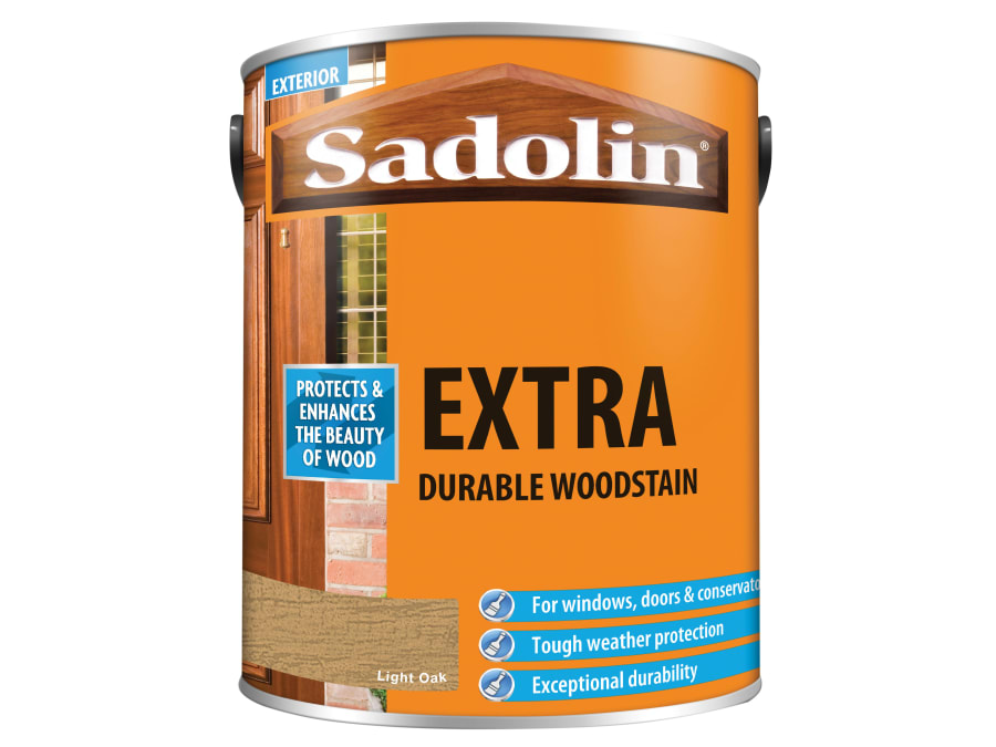 Sadolin 5013002 Extra Durable Woodstain Light Oak 5 Litre