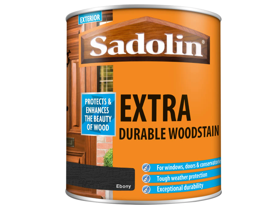 Sadolin 5028542 Extra Durable Woodstain Ebony 1 Litre