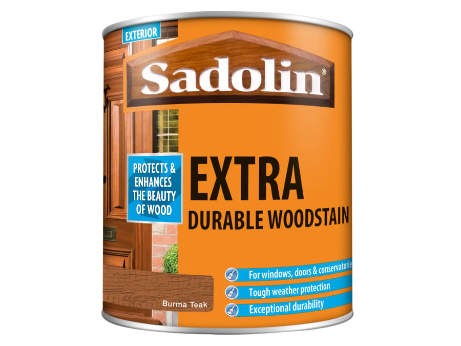 Sadolin 5028551 Extra Durable Woodstain Burma Teak 1 Litre