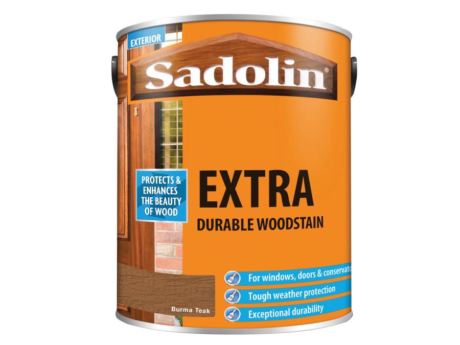 Sadolin 5028553 Extra Durable Woodstain Burma Teak 5 Litre