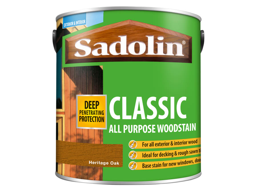 Sadolin 5090980 Classic Wood Protection Heritage Oak 2.5 Litre