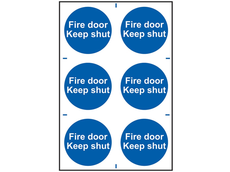 Scan 0151 Fire Door Keep Shut Sign 100 x 100mm