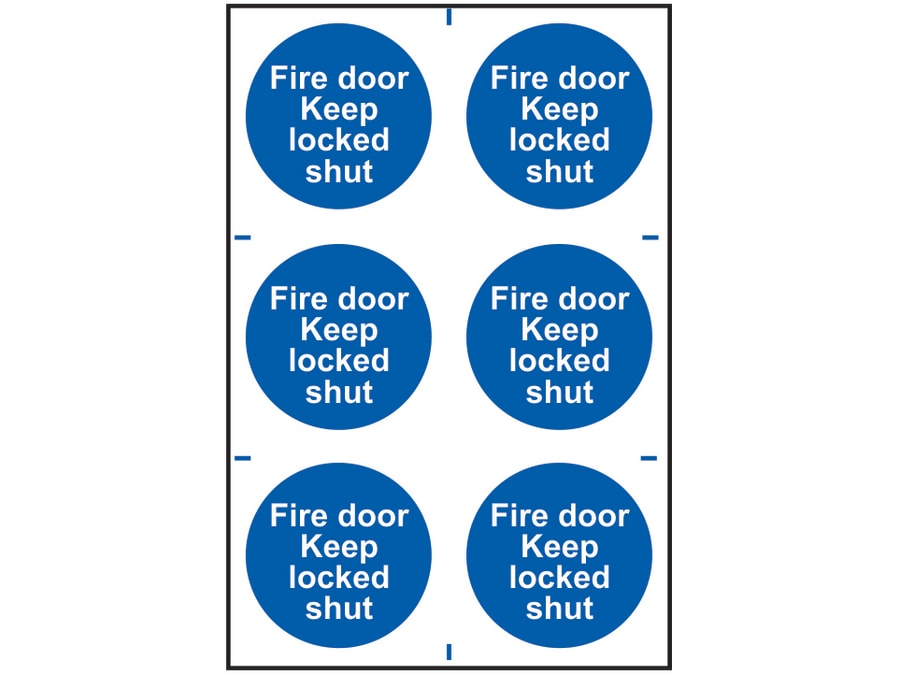 Scan 0153 Fire Door Keep Locked Shut Sign 100 x 100mm