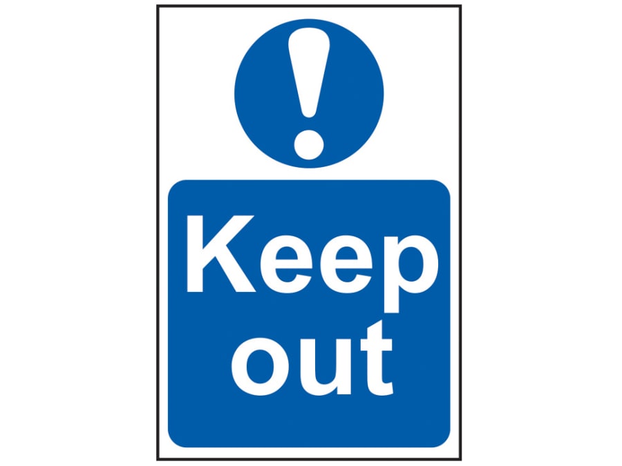 Scan 0255 Keep Out PVC Sign 200 x 300mm