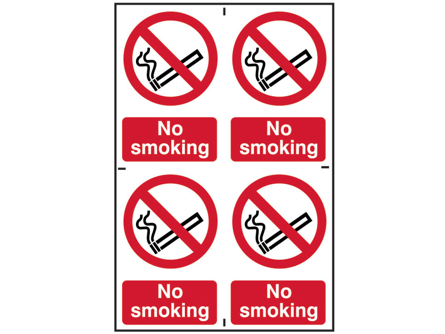 Scan 0552 No Smoking PVC Sign 100 x 150mm