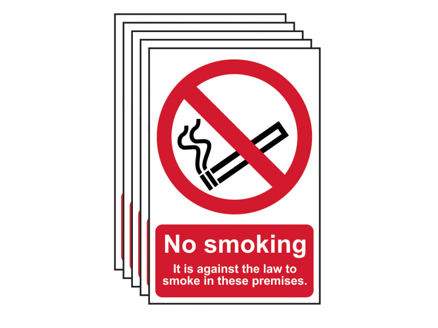 Scan 05675 No Smoking In These Premises PVC Sign 200 x 300mm