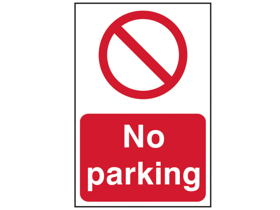 Scan 0605 PVC No Parking Sign 200 x 300mm