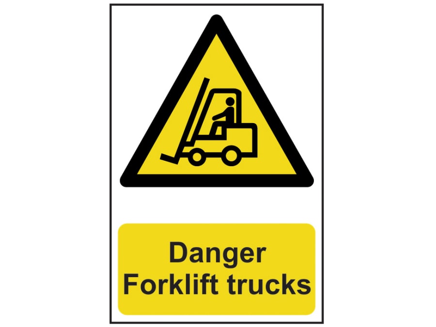 Scan 0954 Danger Forklift Trucks PVC Sign 200 x 300mm